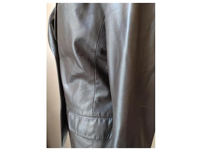 Max Mara Lederjacke Schokolade - Ansicht 14