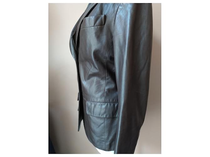 Max Mara Lederjacke Schokolade - Ansicht 15