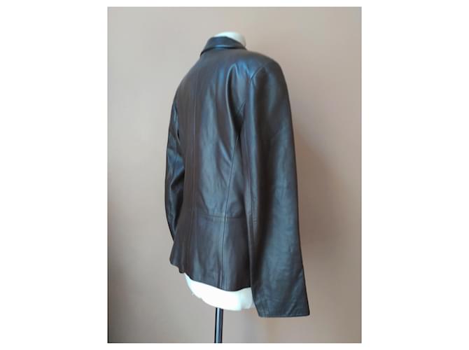 Max Mara Lederjacke Schokolade - Ansicht 4