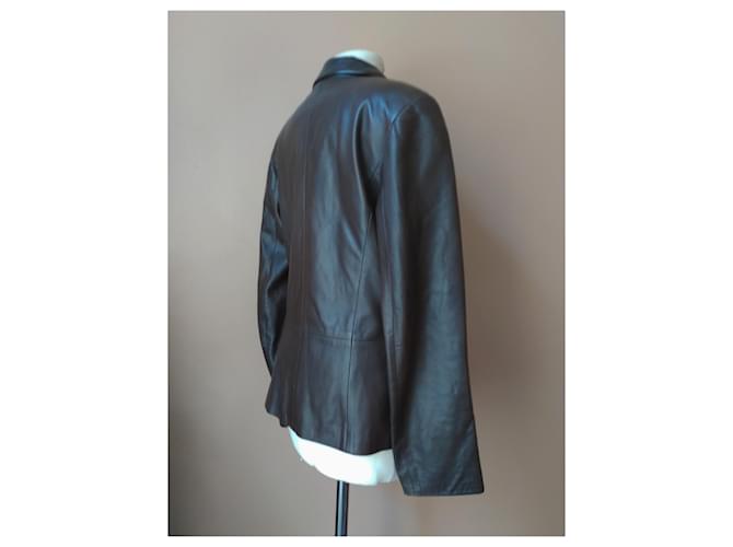 Max Mara Lederjacke Schokolade - Ansicht 5