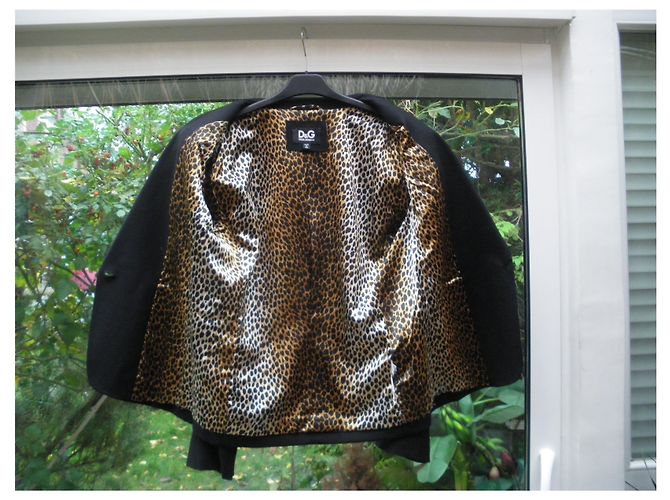 Dolce & Gabbana Jacke aus schwarzer Wolle - Ansicht 2