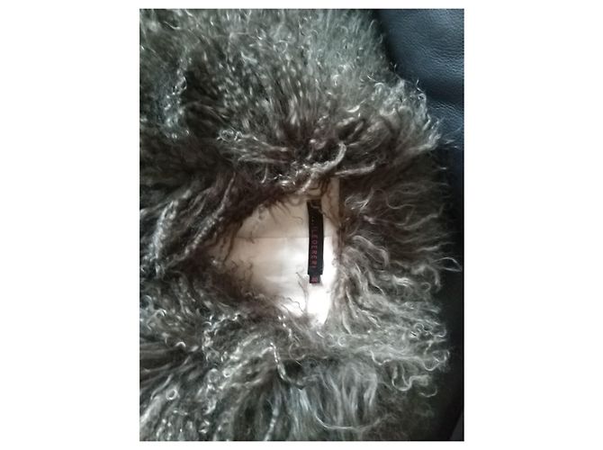 Autre Marque Chaqueta de piel de conejo chocolate - vista 2
