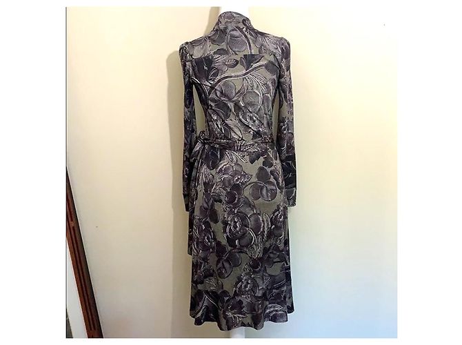 Diane Von Furstenberg Vestido cruzado de seda DvF Boka Multicolor Púrpura - vista 2