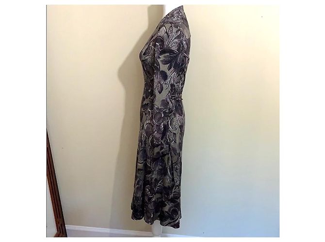 Diane Von Furstenberg Vestido cruzado de seda DvF Boka Multicolor Púrpura - vista 3