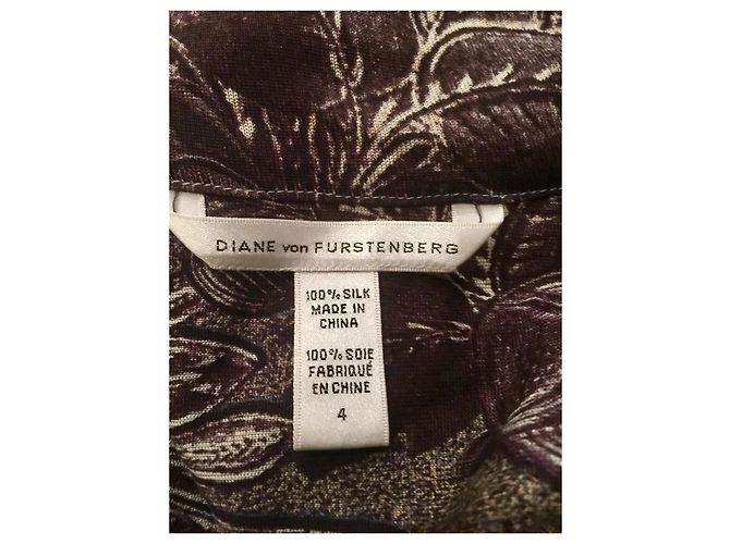 Diane Von Furstenberg Vestido cruzado de seda DvF Boka Multicolor Púrpura - vista 5
