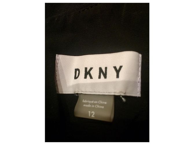 Dkny Schwarzes langes Kleid, NEU - Ansicht 10