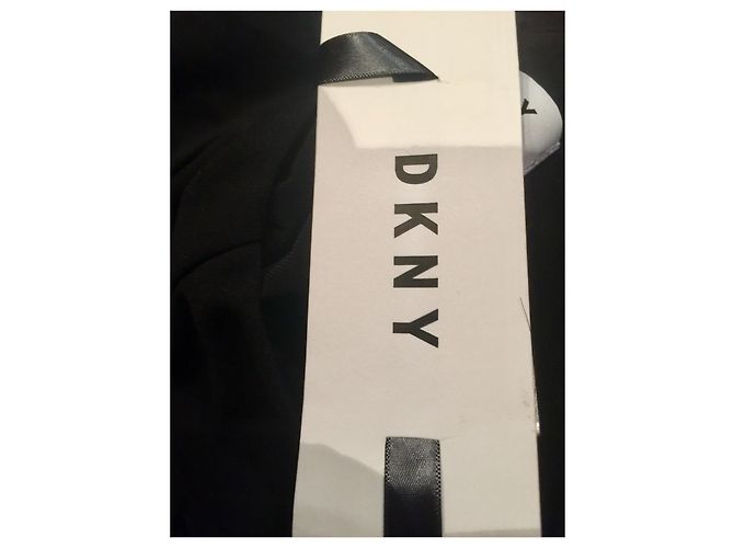 Dkny Schwarzes langes Kleid, NEU - Ansicht 11