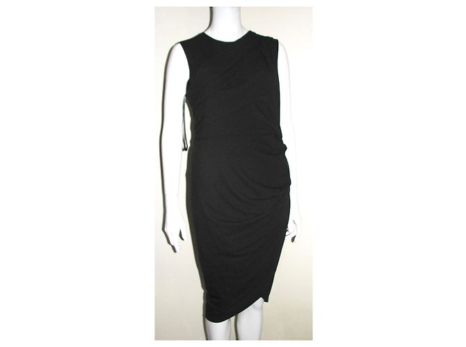 Dkny Schwarzes langes Kleid, NEU - Ansicht 2