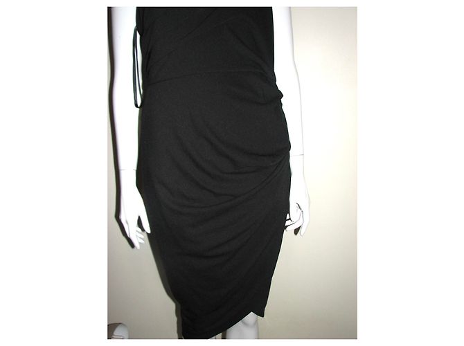 Dkny Schwarzes langes Kleid, NEU - Ansicht 3
