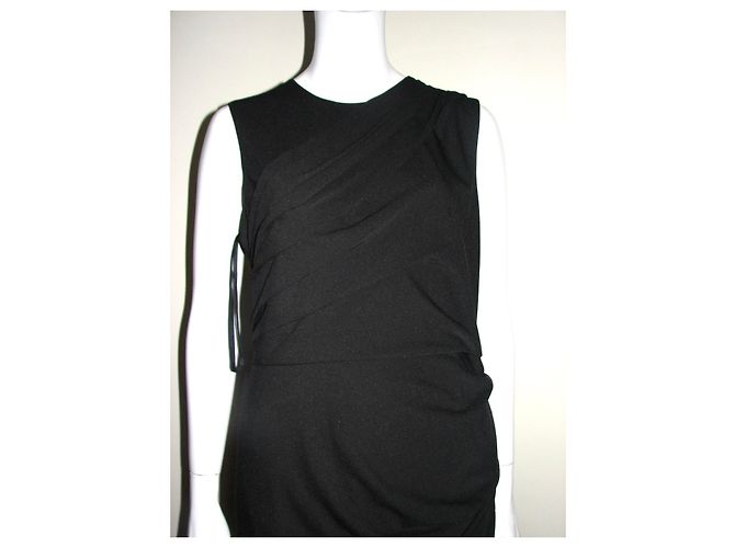 Dkny Schwarzes langes Kleid, NEU - Ansicht 4