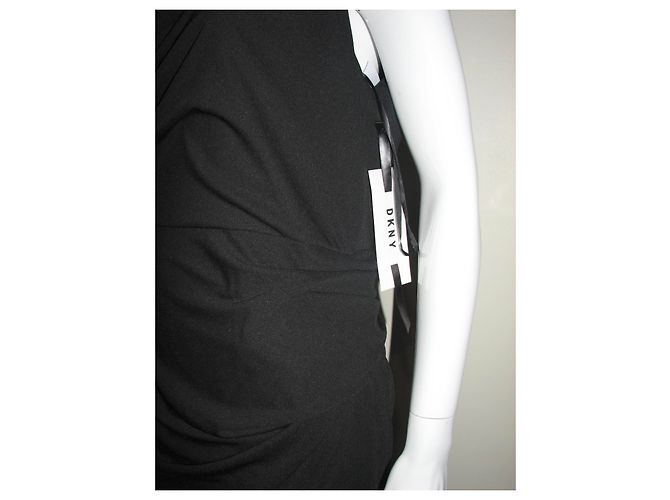 Dkny Schwarzes langes Kleid, NEU - Ansicht 5
