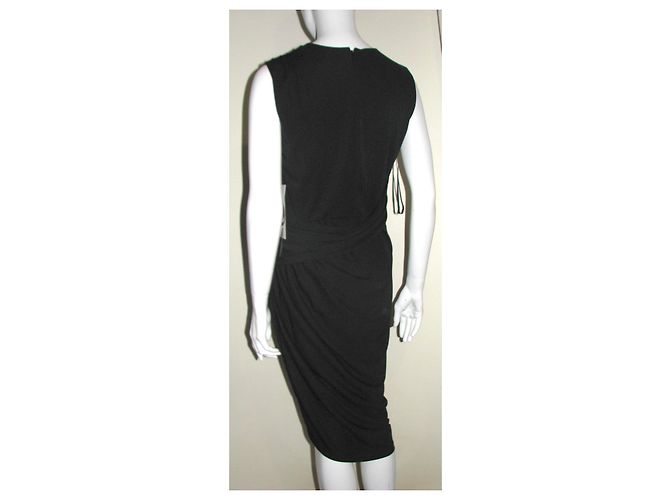 Dkny Schwarzes langes Kleid, NEU - Ansicht 6