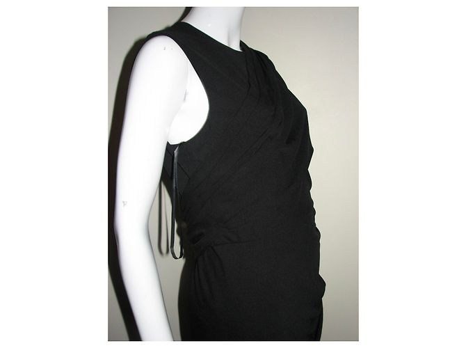 Dkny Schwarzes langes Kleid, NEU - Ansicht 9