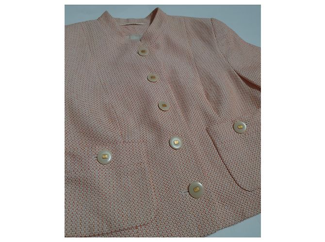 Blazer Rena Lange Naranja y Blanco - vista 2