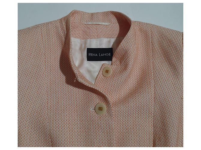 Blazer Rena Lange Naranja y Blanco - vista 3