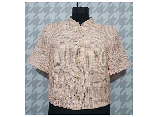 Blazer Rena Lange Naranja y Blanco - vista 4