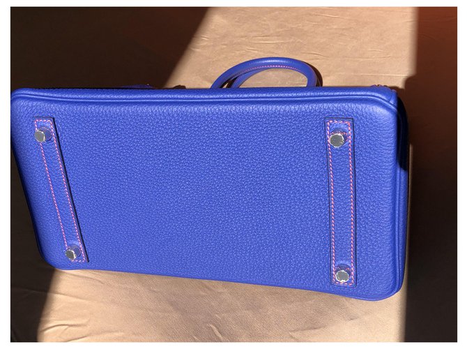 Hermès Ordine speciale Birkin 30 Blu - vista 3