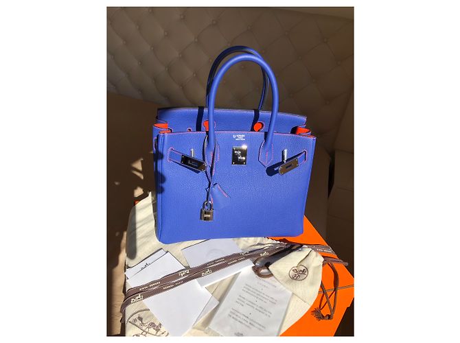 Hermès Ordine speciale Birkin 30 Blu - vista 7
