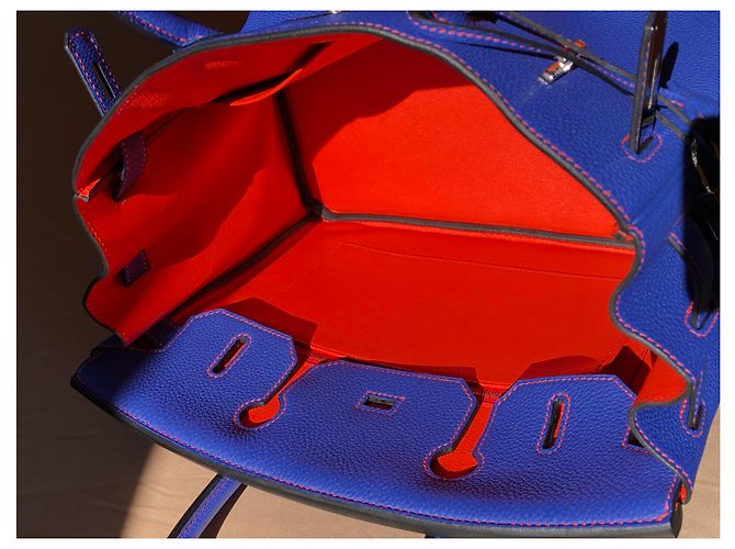 Hermès Ordine speciale Birkin 30 Blu - vista 8