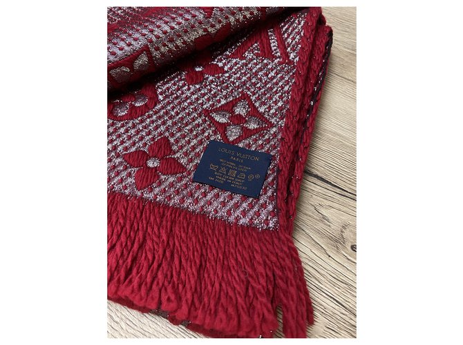 Sciarpa Louis Vuitton Logomania rosso - vista 2