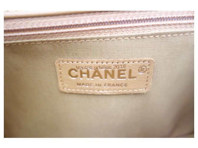 BORSA CHANEL BOY TWEED GOLD D'oro - vista 11