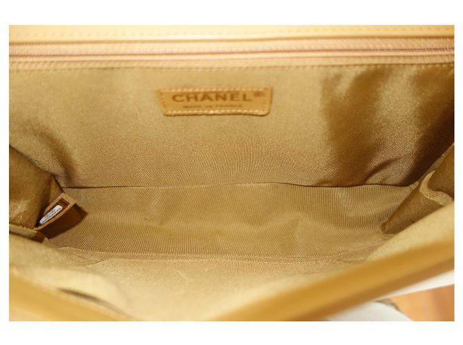 BORSA CHANEL BOY TWEED GOLD D'oro - vista 6