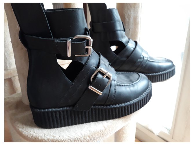 Botines Maje de cuero negro 38 - vista 2