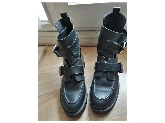 Botines Maje de cuero negro 38 - vista 3