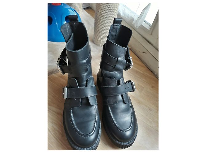 Botines Maje de cuero negro 38 - vista 7