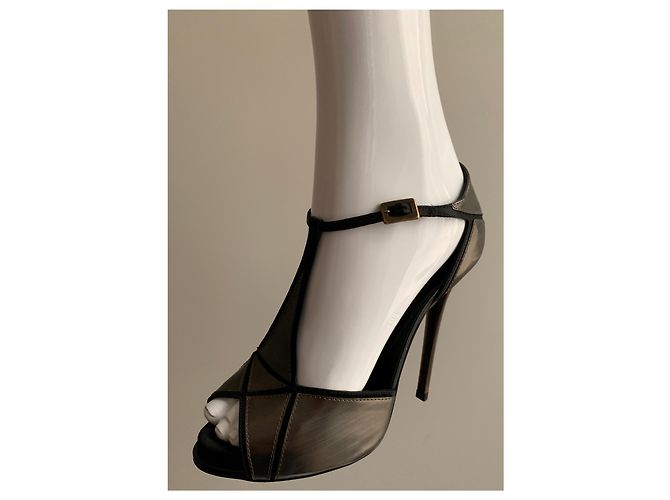 Roger Vivier Sandali alti in pelle metallizzata Metallico - vista 15
