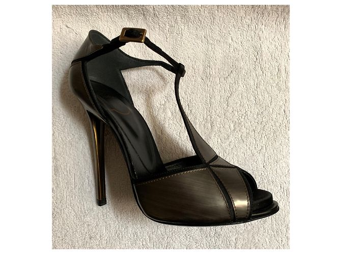 Roger Vivier Sandali alti in pelle metallizzata Metallico - vista 2