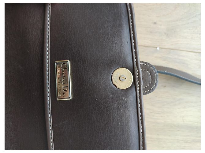 Borsa a tracolla Christian Dior stile Bobby in pelle marrone - vista 3