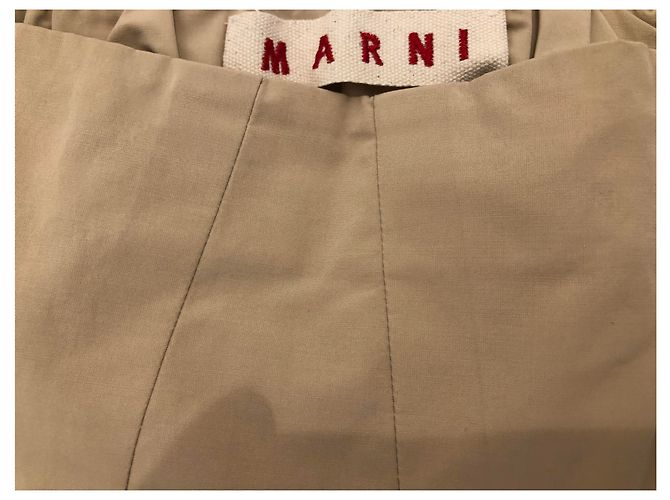Falda Marni beige de corte línea A - vista 3