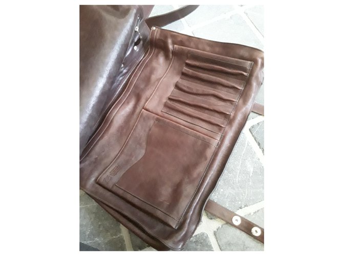 Il Bisonte Sacs Porte-documents Marron foncé - vue 7
