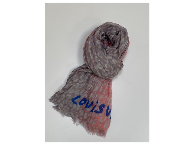 Louis Vuitton Pink Cashmere Leopard Stole Stephen Sprouse Rosa - vista 10