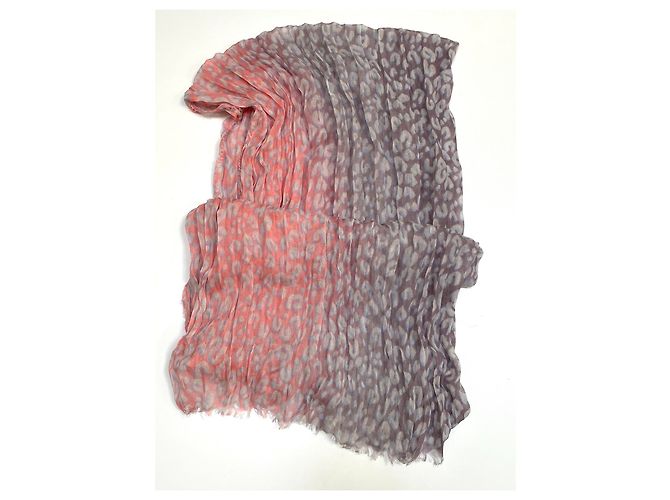Louis Vuitton Pink Cashmere Leopard Stole Stephen Sprouse Rosa - vista 2