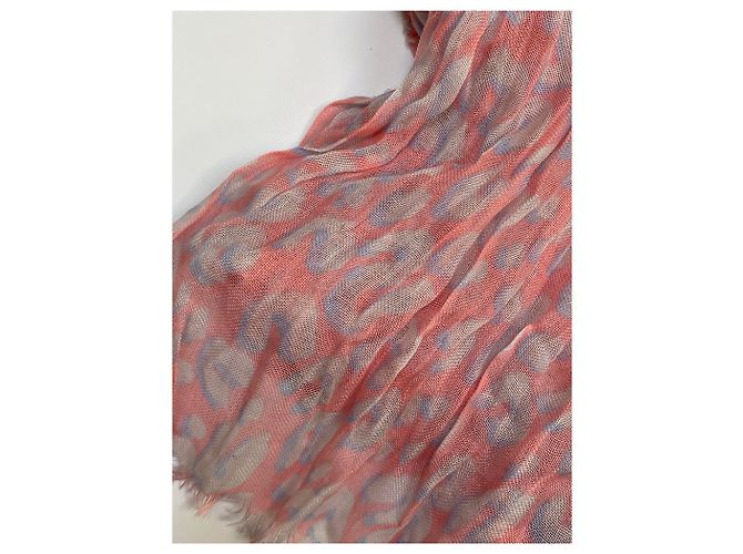 Louis Vuitton Pink Cashmere Leopard Stole Stephen Sprouse Rosa - vista 7