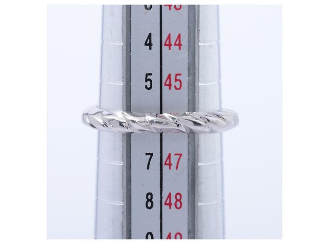 Chaumet Diamant Platin Torsade de Chaumet Solitaire Verlobungsring 0.33Cts Silber - Ansicht 5