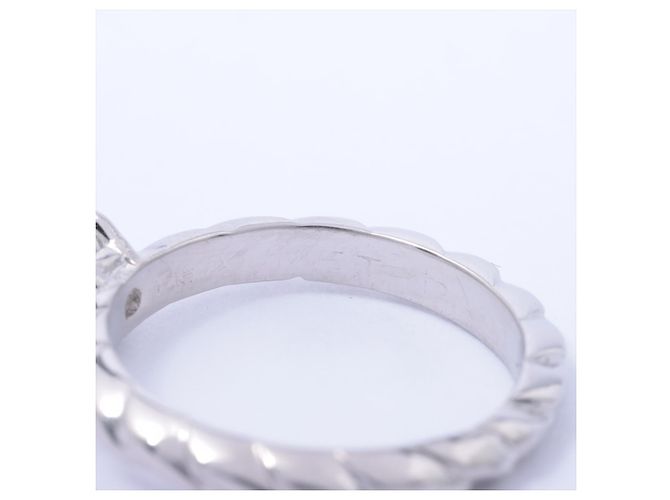 Chaumet Diamant Platin Torsade de Chaumet Solitaire Verlobungsring 0.33Cts Silber - Ansicht 7