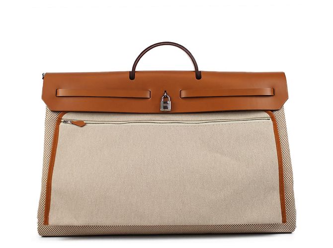 Hermès clássico Herbag zip GM Bege - vista 2