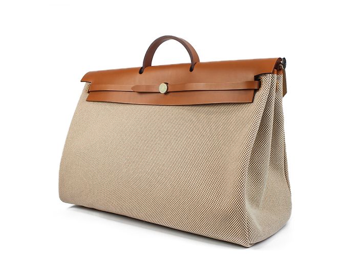 Hermès clássico Herbag zip GM Bege - vista 3
