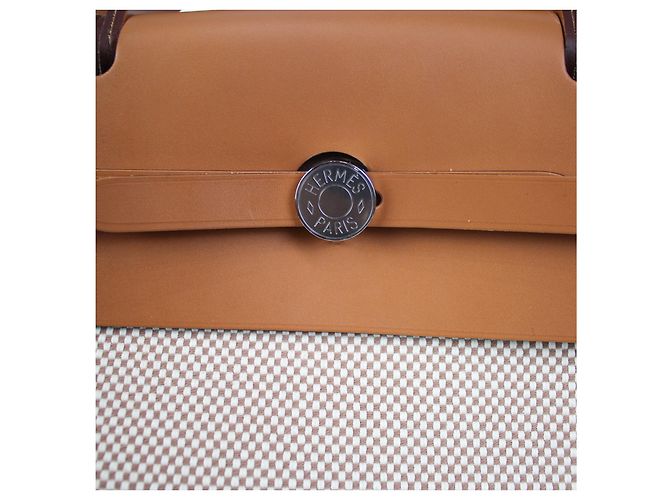 Hermès clássico Herbag zip GM Bege - vista 7