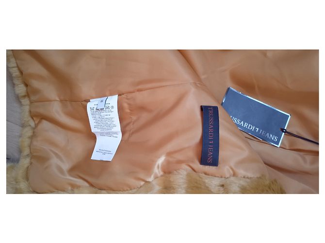 Abrigo de piel sintética Trussardi Jeans Amarillo - vista 3