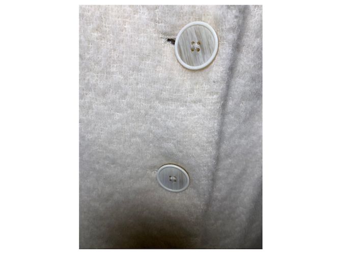Massimo Dutti Oversize white coat - view 3
