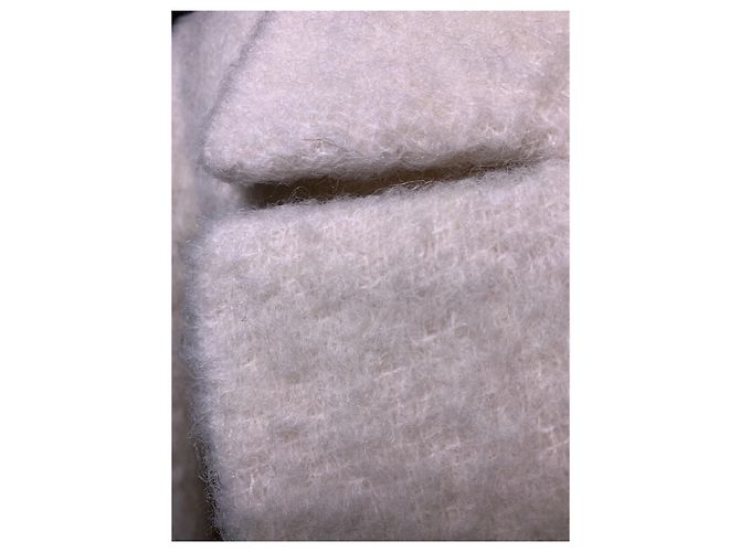 Massimo Dutti Oversize white coat - view 4