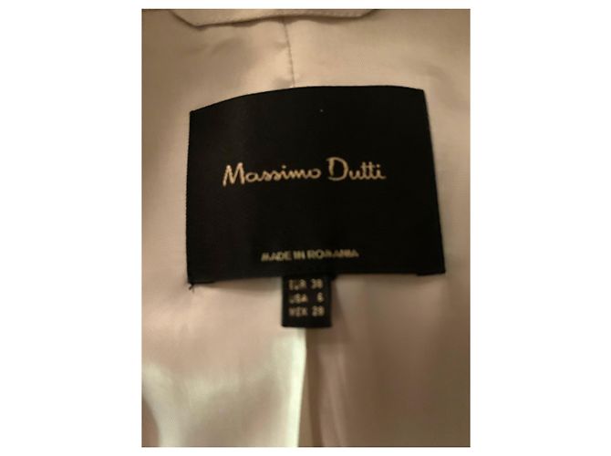 Massimo Dutti Oversize white coat - view 7