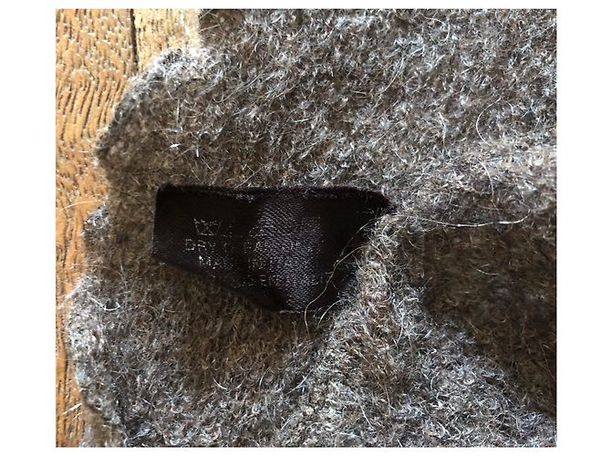 Autre Marque Sciarpa in lana e alpaca mohair - taupe melange - vista 5