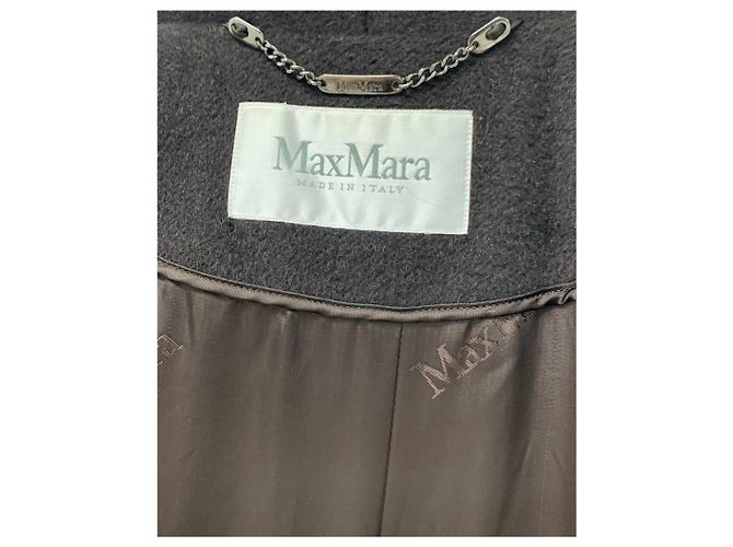 Abrigo Max Mara de Lana Marrón Oscuro - vista 15