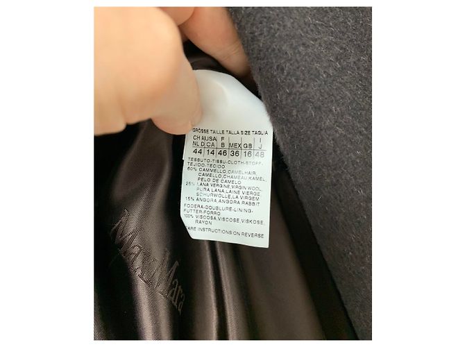 Abrigo Max Mara de Lana Marrón Oscuro - vista 17