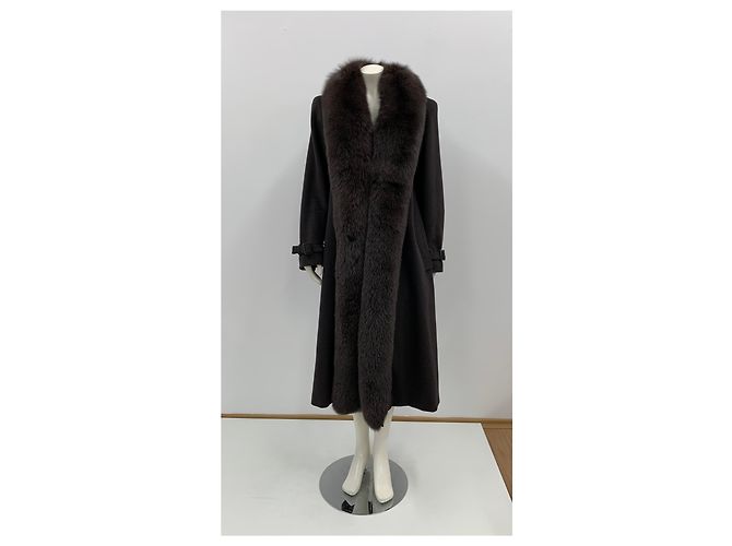 Abrigo Max Mara de Lana Marrón Oscuro - vista 2